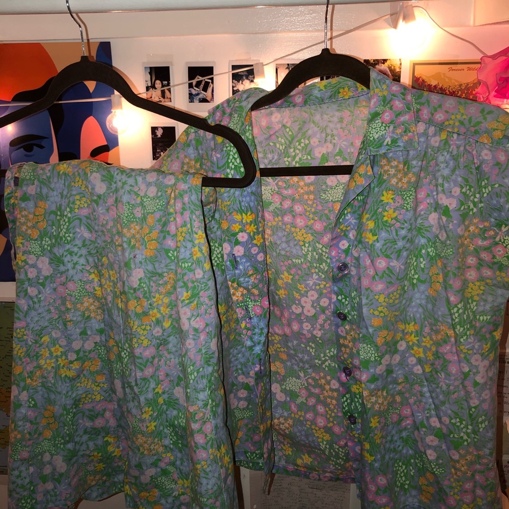 Vintage Floral Skirt Set 🙈